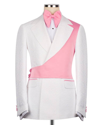 Custom Designed Tuxedo with Crossover Satin Panel