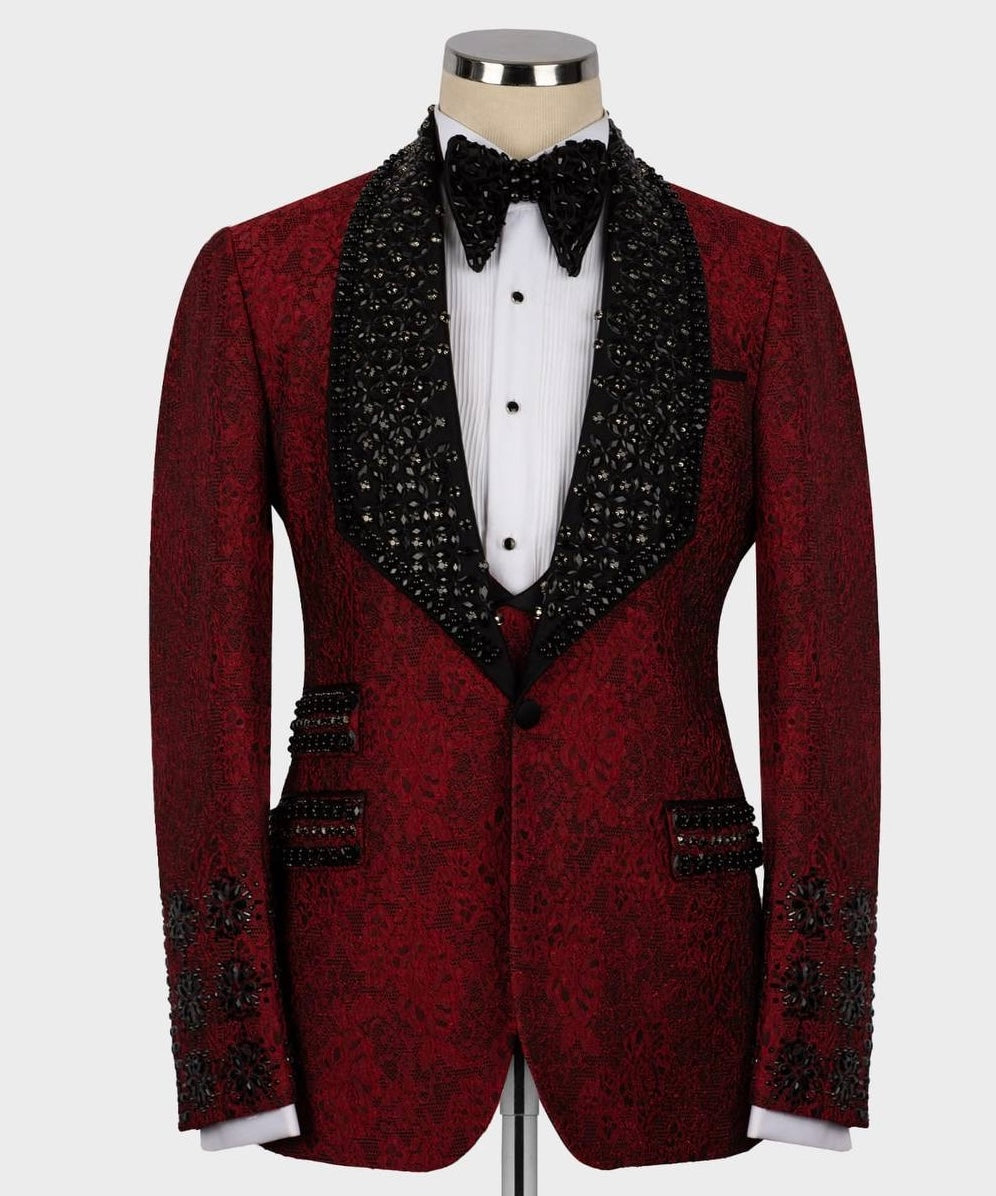 Exclusive Stone Embroidered Tuxedo