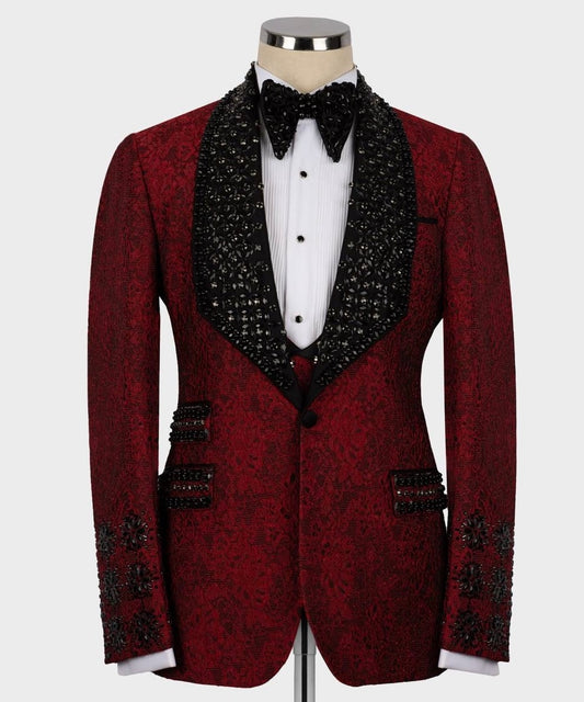 Exclusive Stone Embroidered Tuxedo