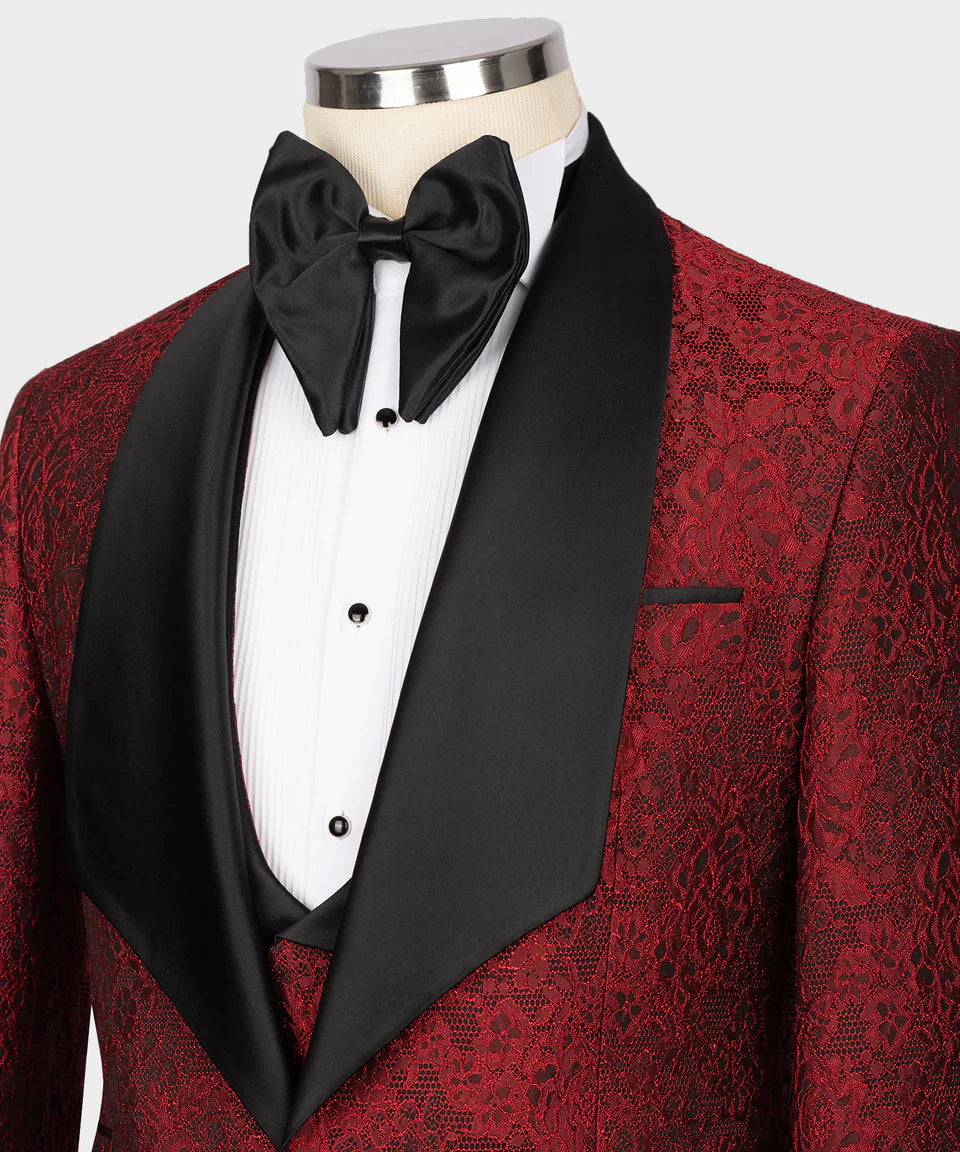 Patterned Red Tuxedo