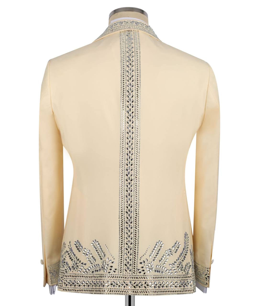 Double Breasted With Crystal Embroidered