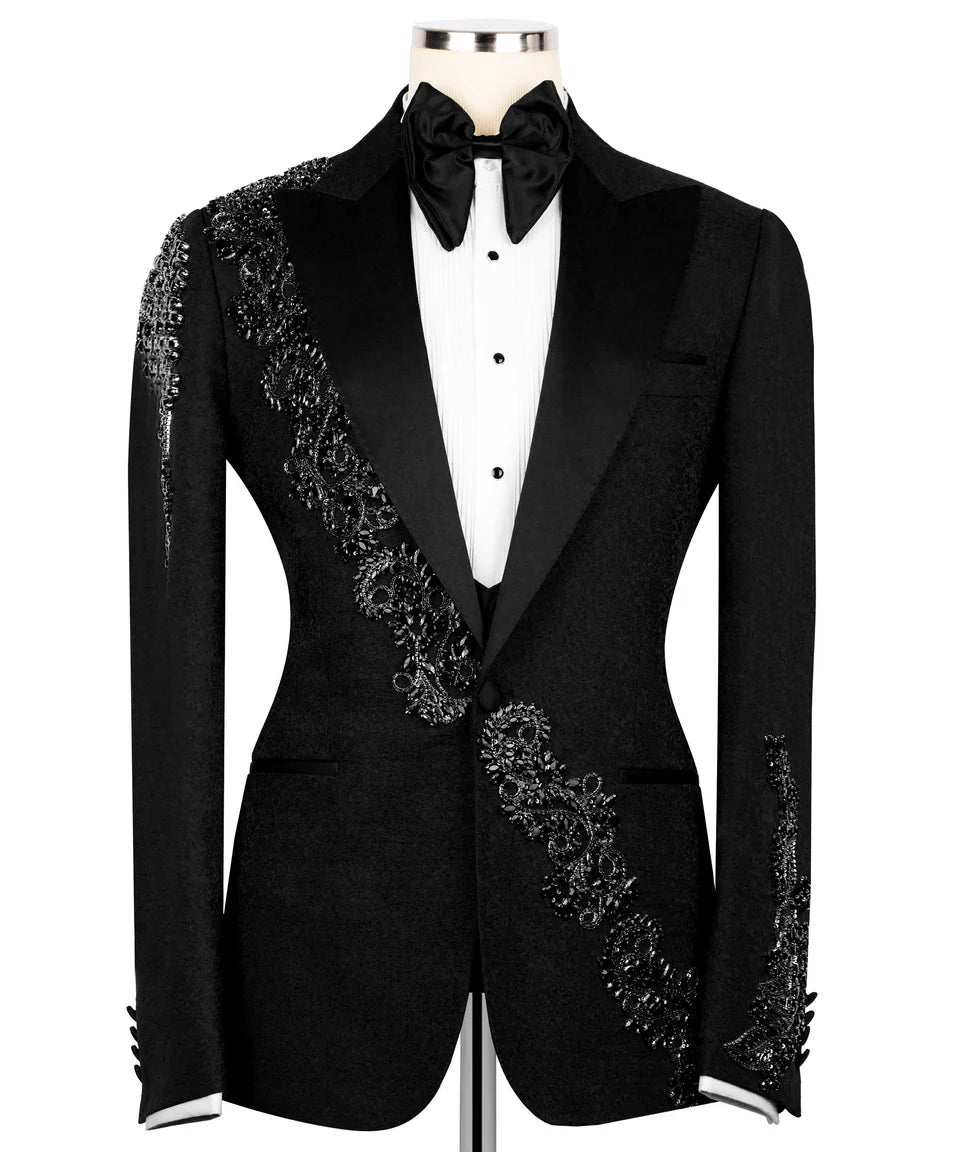 Exclusive Crystal Embellishments Black Tuxedo