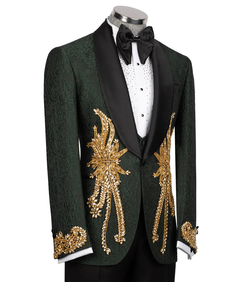 Exclusive Tuxedo With Crystal Embellished