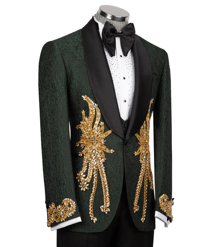 Exclusive Tuxedo With Crystal Embellished
