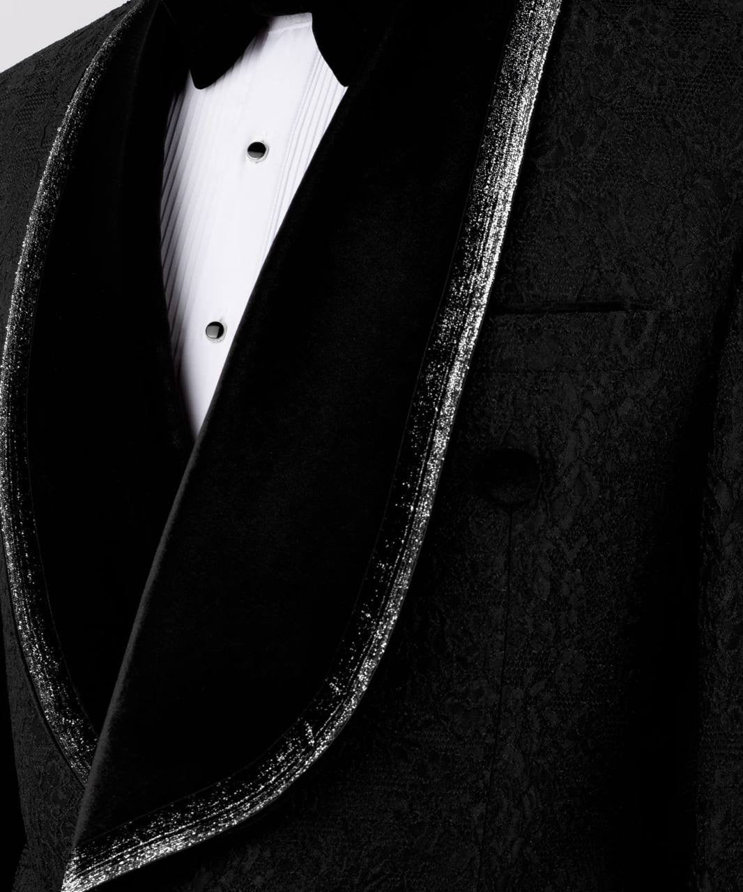 Black Tuxedo with Custom Lapel Design
