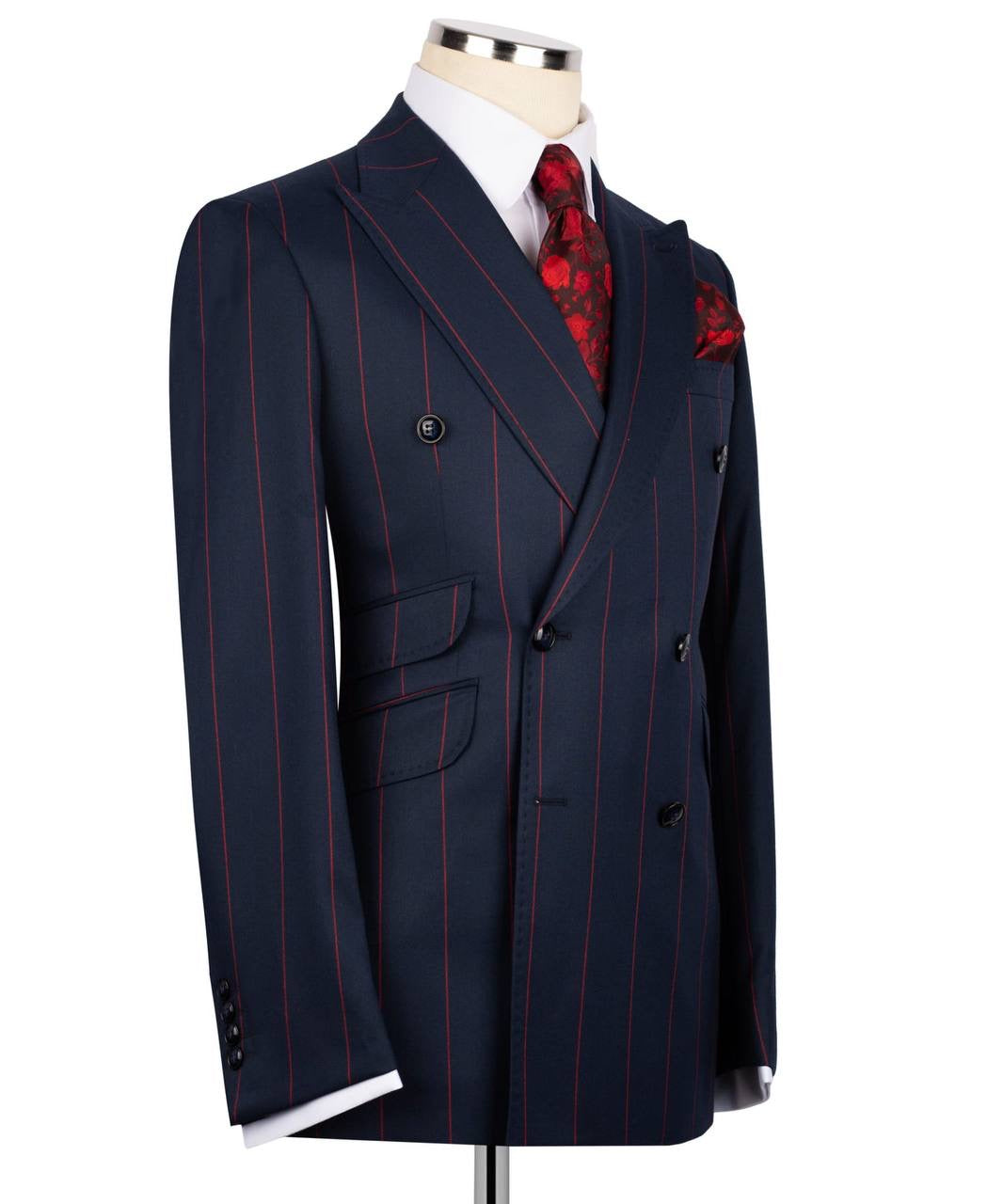 Pinstripe Double Breasted Suit