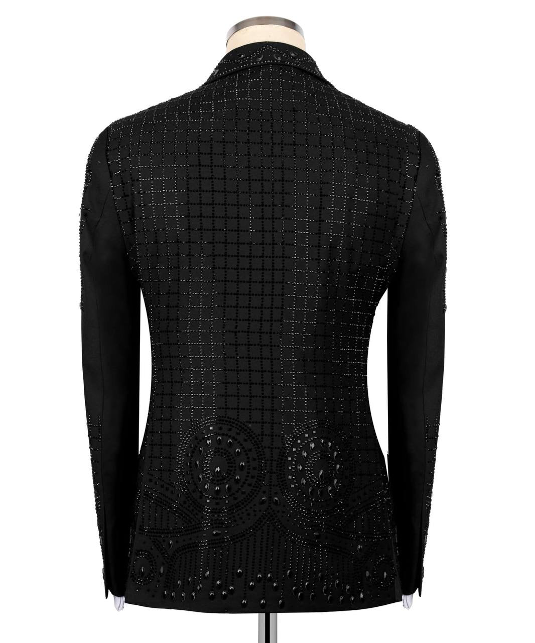 Exclusive Stone Embellished Black Tuxedo