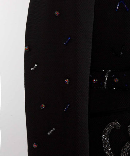 Jewelry Embellished Black Tuxedo