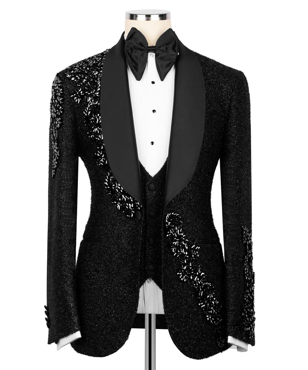 Sparkling Tuxedo with Crystal Embellished