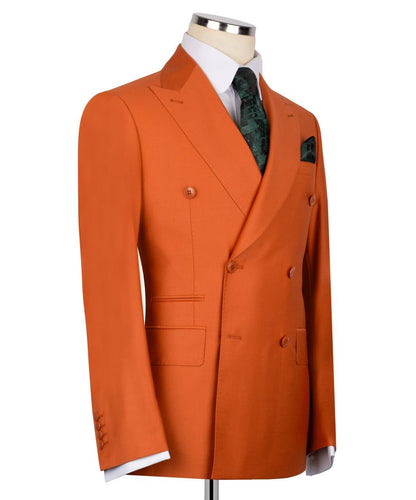 Orange Double Breasted Suit