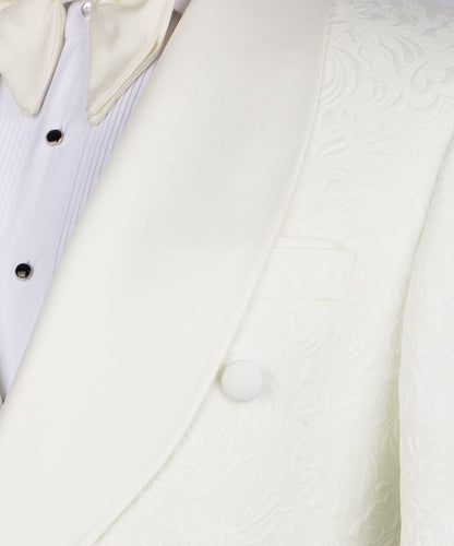 Off White Paisley Shawl Tuxedo