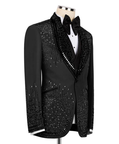 Custom Made Stone Embroidered Tuxedo