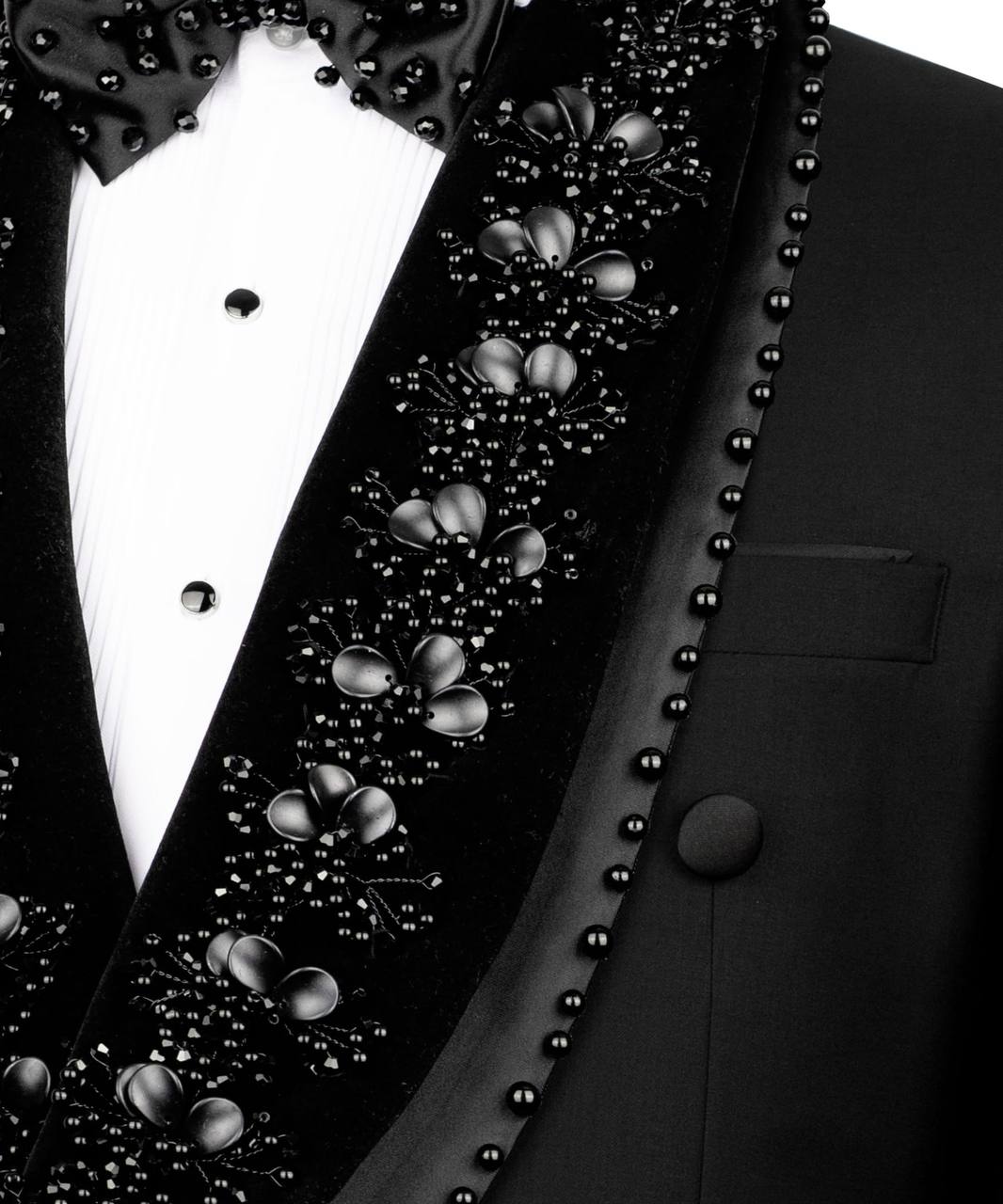 Black Embellished Tuxedo