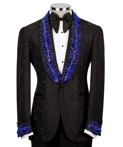 Exclusive Tuxedo With Stone Embellished