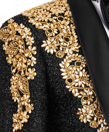 Sparkling Tuxedo with Crystal Embellished