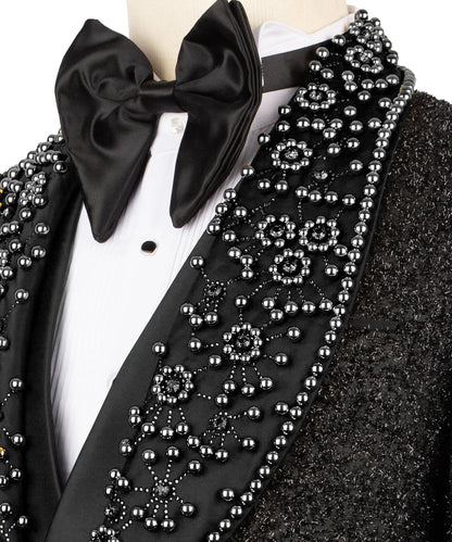 Sparkling Tuxedo With Crystal Embellishments