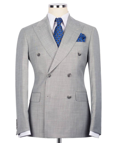 Double Breasted Gray Suit
