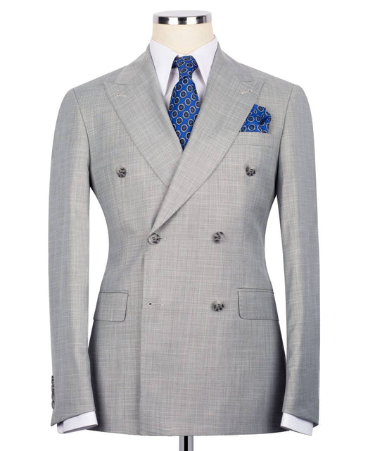 Double Breasted Gray Suit