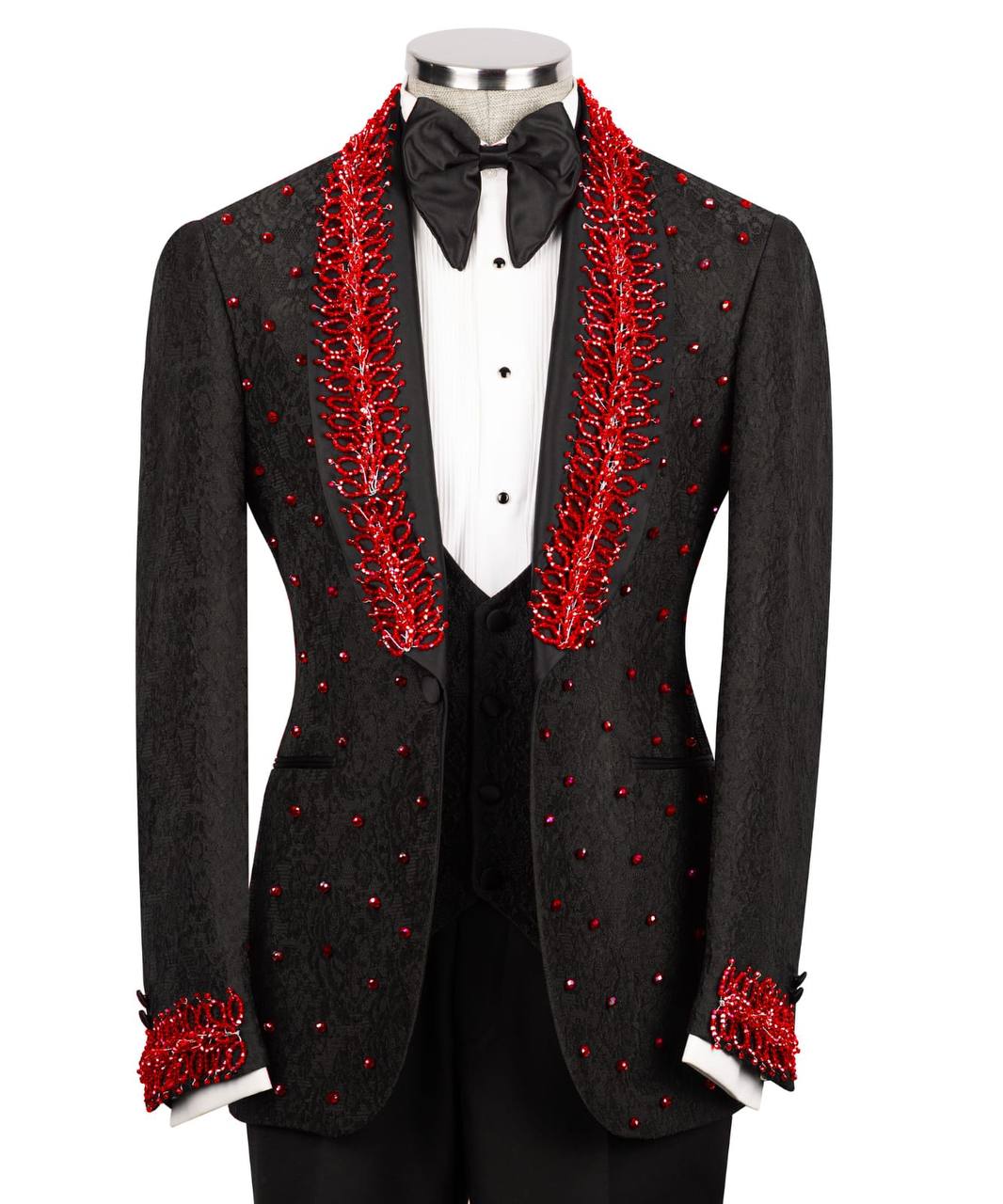 Exclusive Tuxedo With Stone Embellished