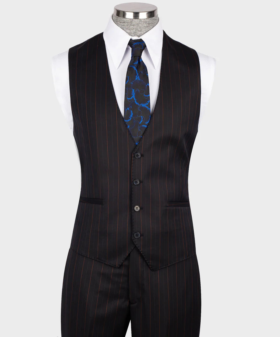 Classic Striped Three Piece Suit