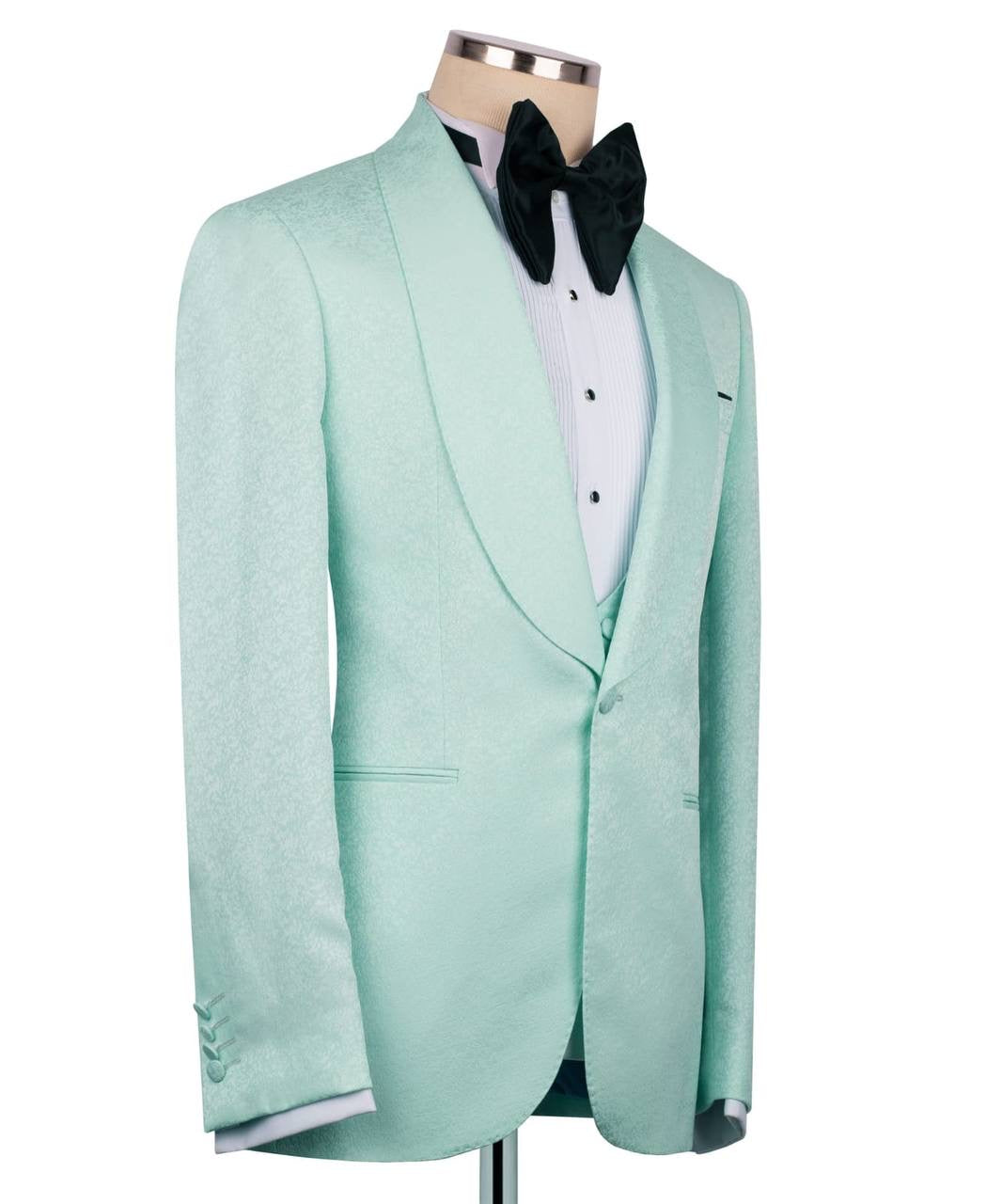 Textured Mint Green Tuxedo