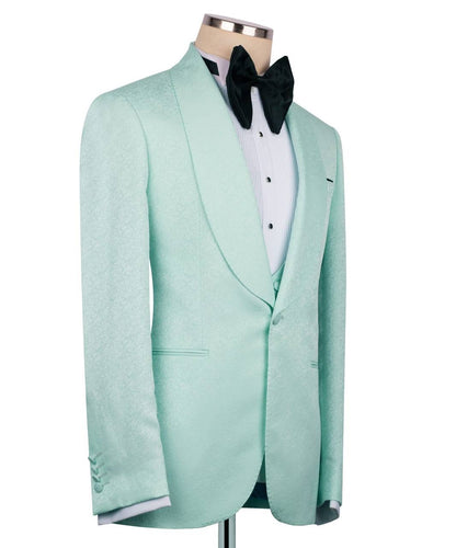 Textured Mint Green Tuxedo