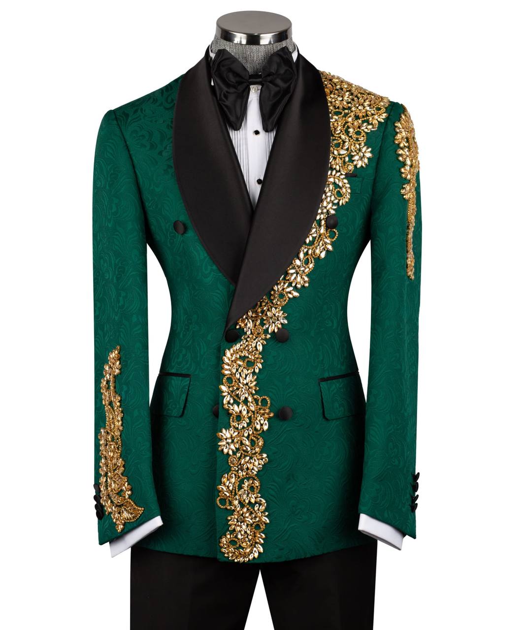 Emerald Green Embellished Tuxedo