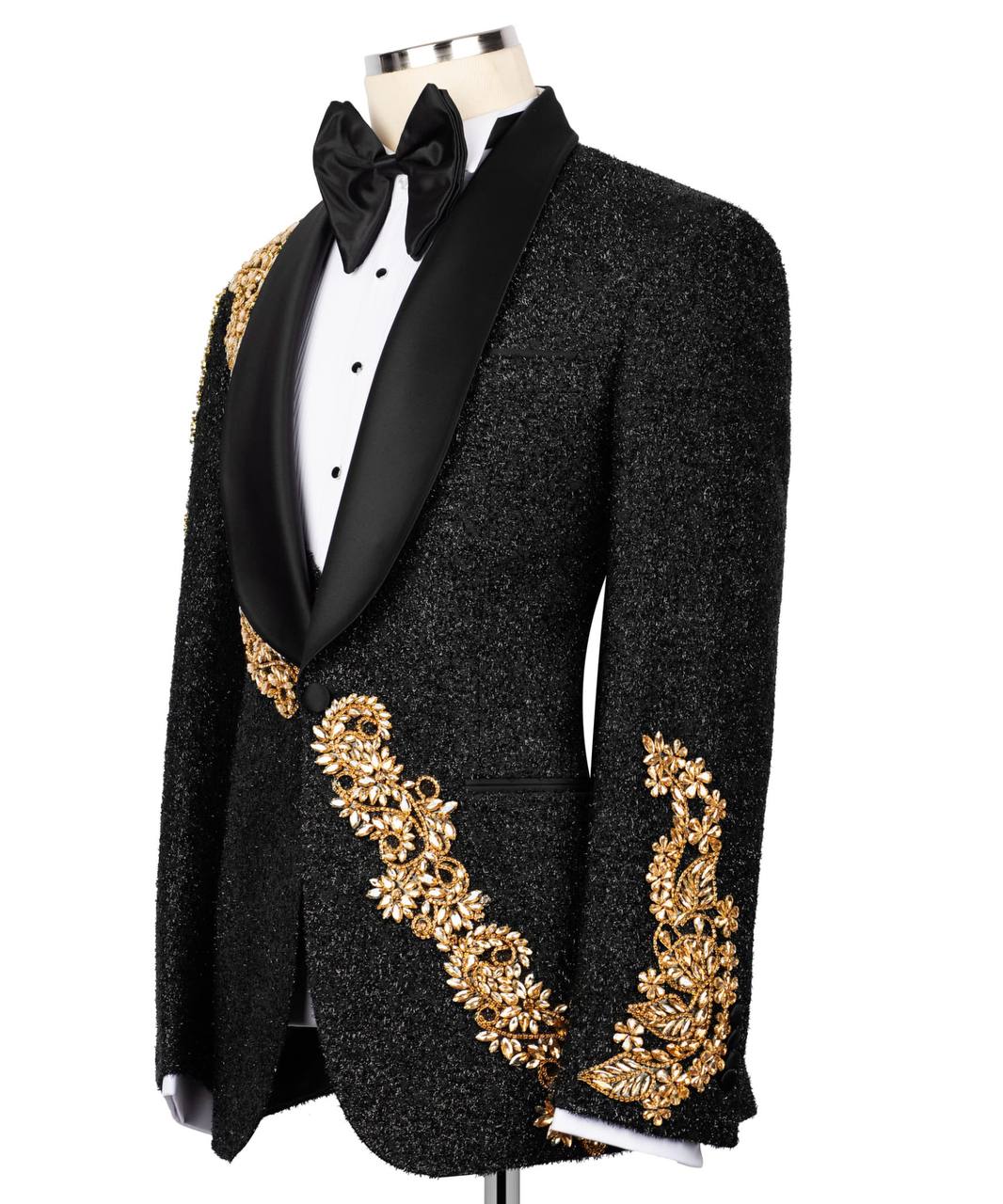 Sparkling Tuxedo with Crystal Embellished