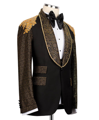 Baroque Black Gold Tuxedo