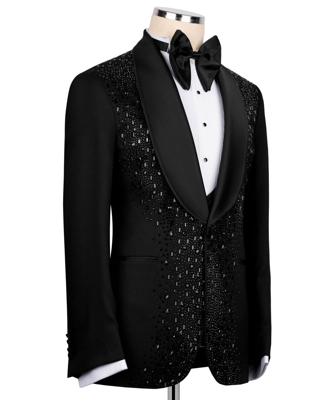 Rhinestone Embellished Black Tuxedo