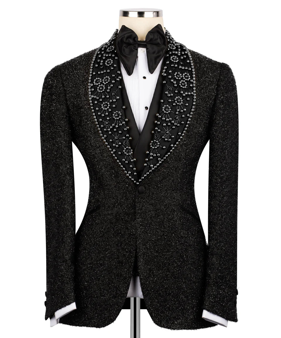Sparkling Tuxedo With Crystal Embellishments