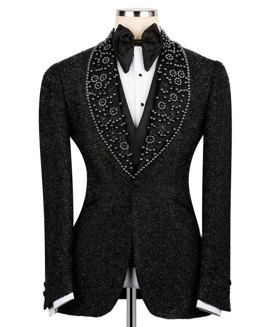 Sparkling Tuxedo With Crystal Embellishments