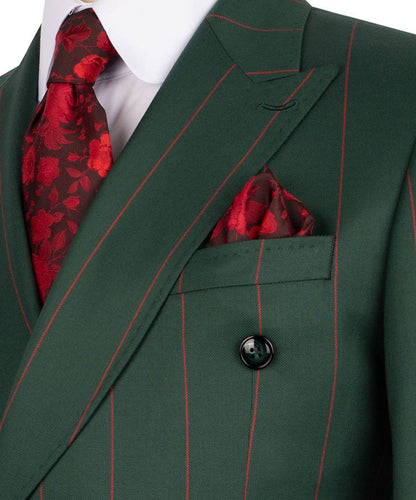 Pinstripe Double Breasted Suit