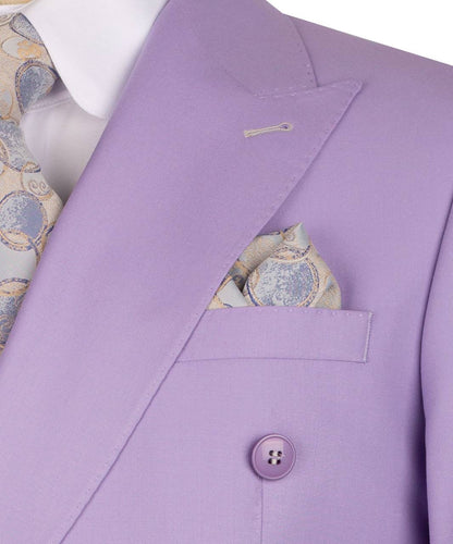 Purple Double Breasted Suit