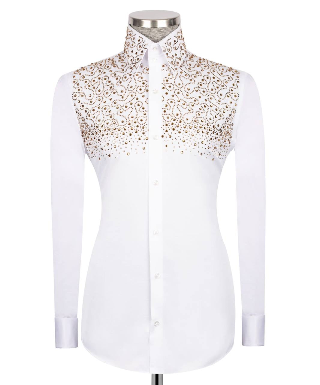Crystal Embellished White Shirt