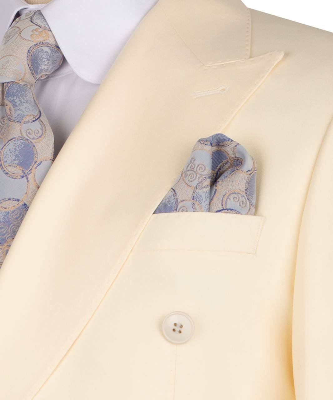 Ivory Double Breasted Suit
