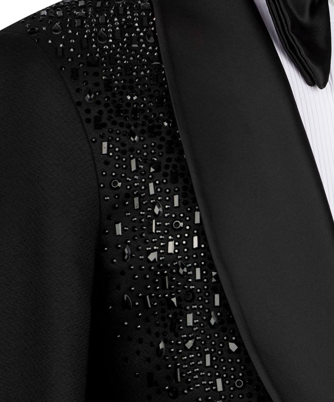 Rhinestone Embellished Black Tuxedo
