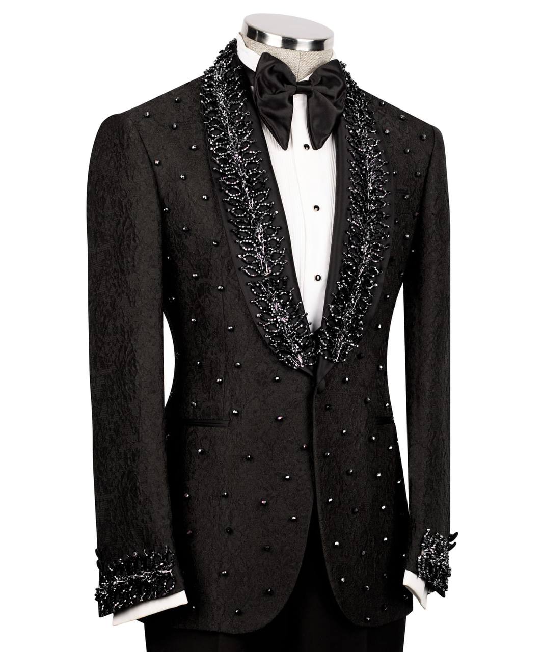 Exclusive Tuxedo With Stone Embellished