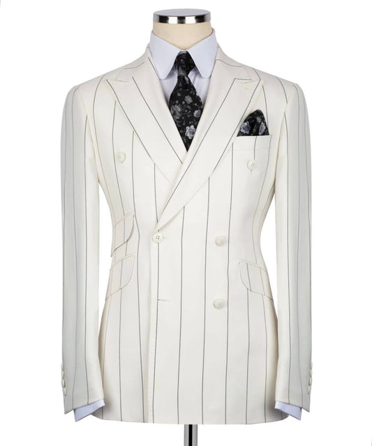 Pinstripe Double Breasted Suit