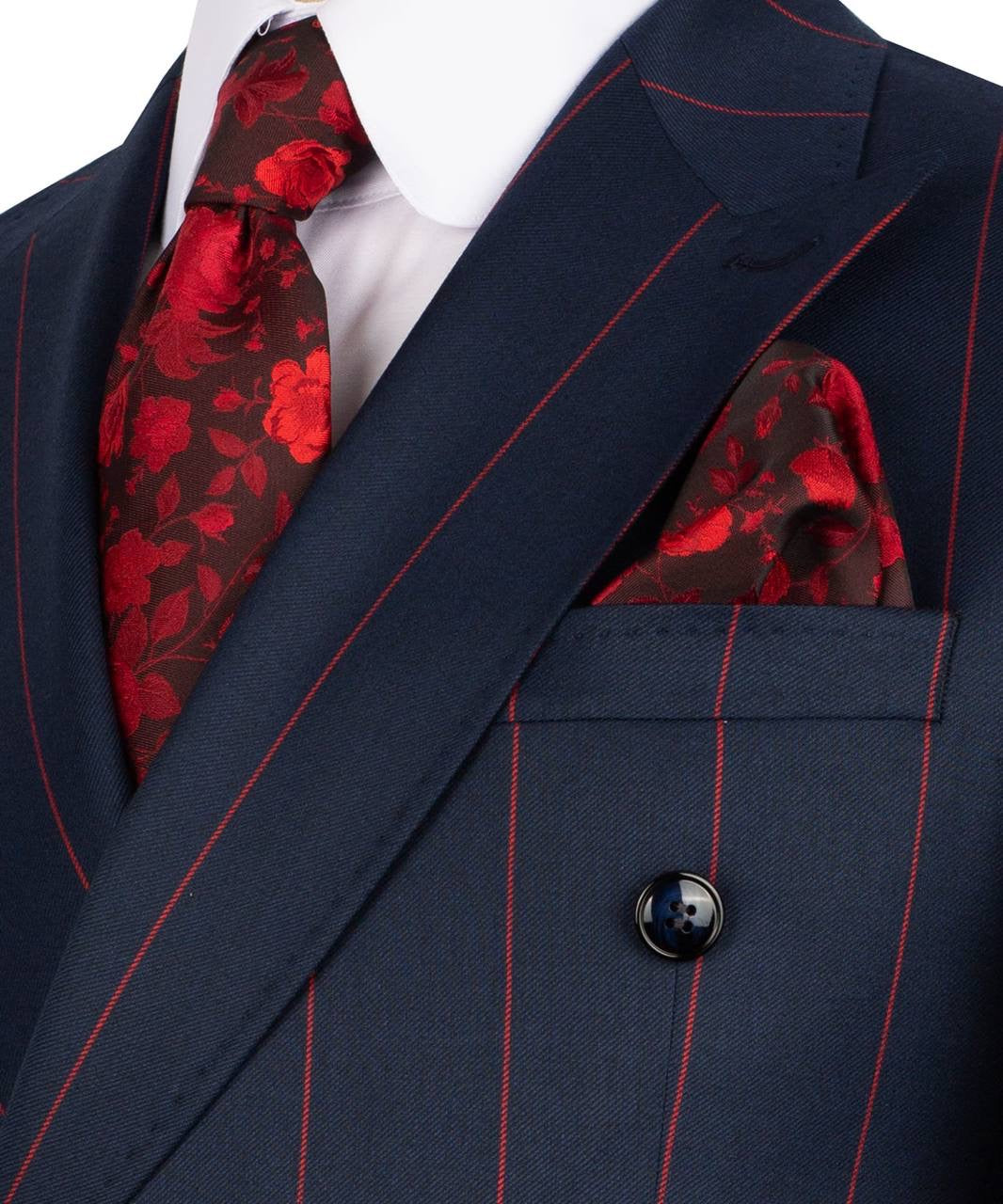 Pinstripe Double Breasted Suit