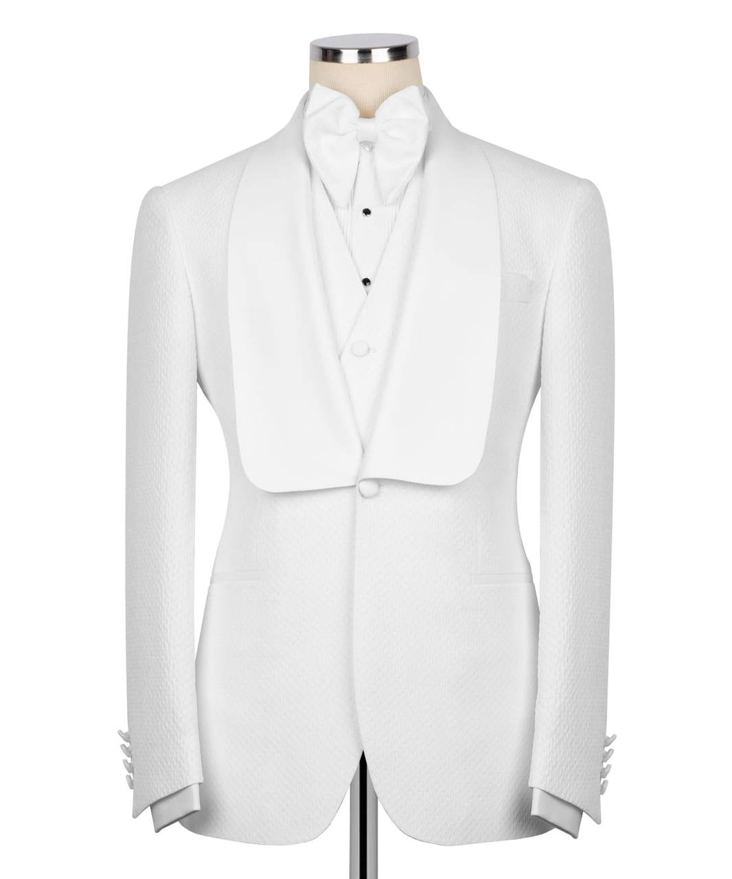 Custom Collar White Tuxedo