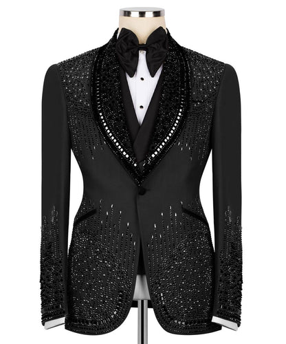 Custom Made Stone Embroidered Tuxedo