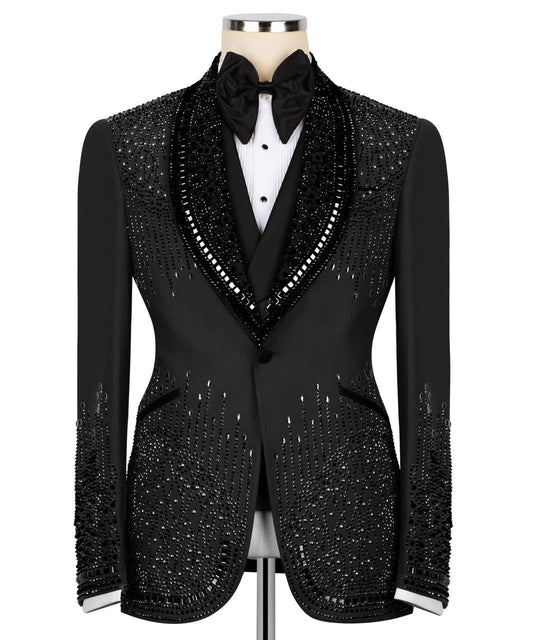 Custom Made Stone Embroidered Tuxedo