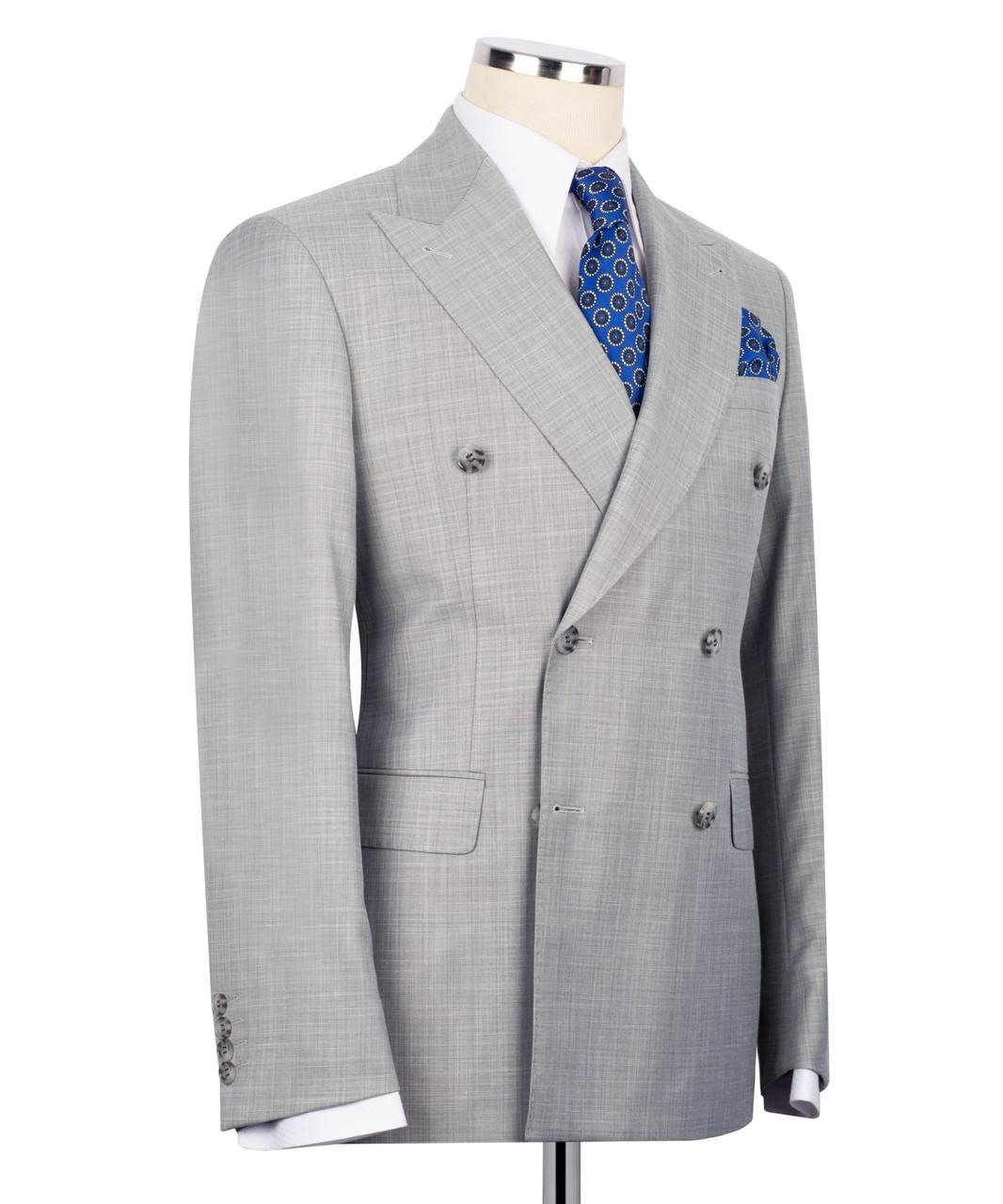 Double Breasted Gray Suit