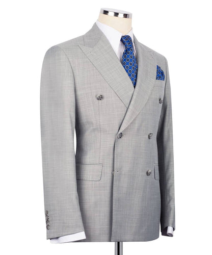 Double Breasted Gray Suit