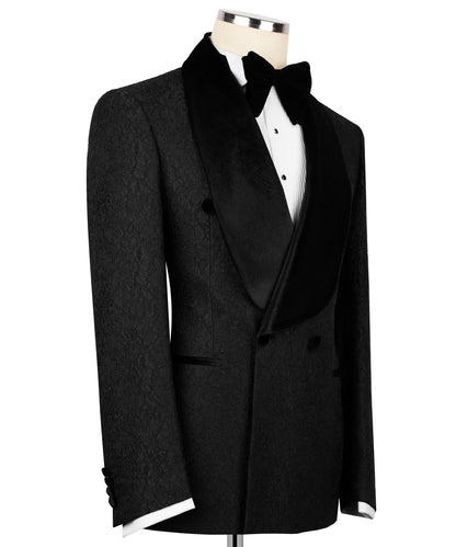 Black Velvet Shawl Collar Tuxedo
