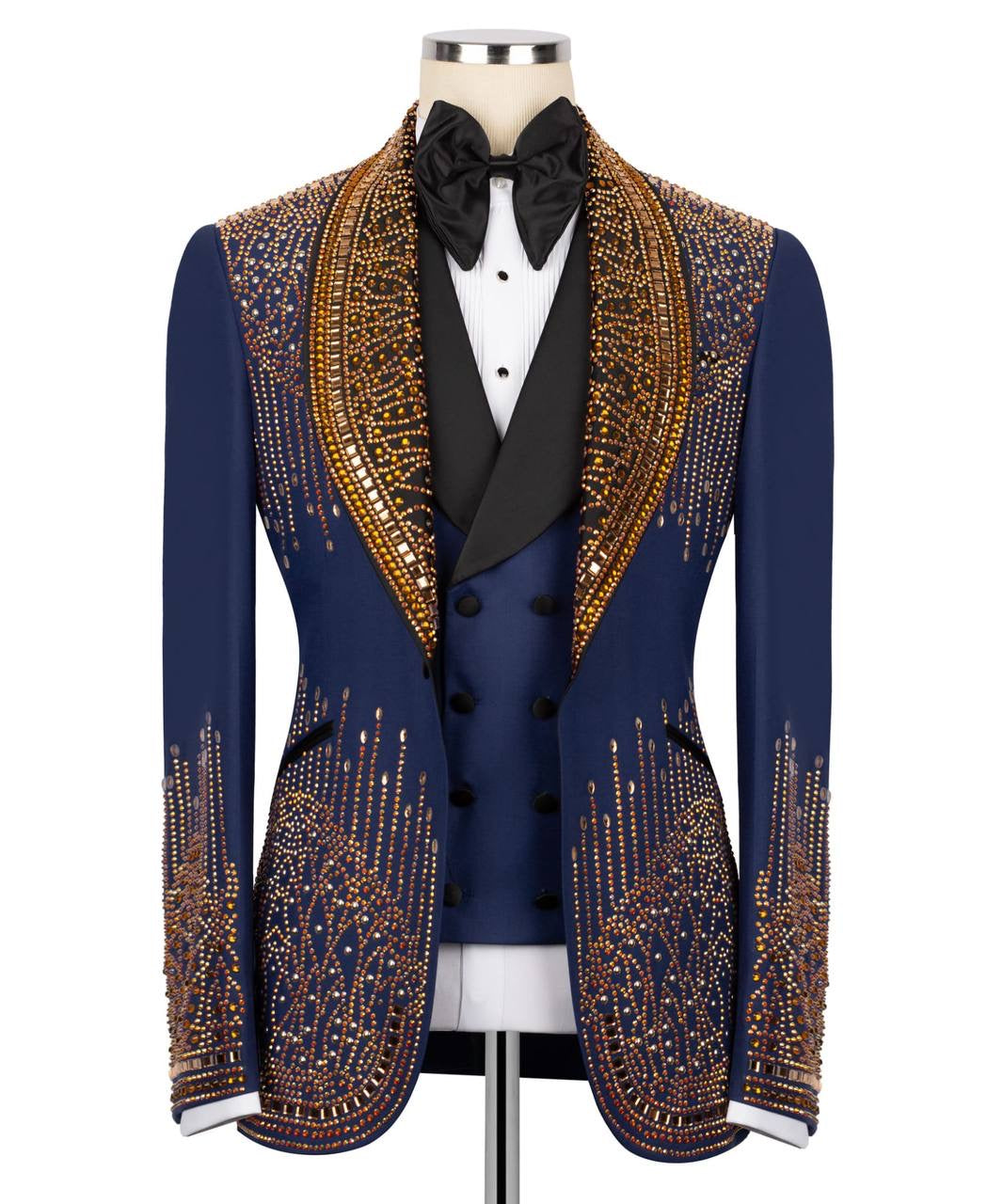 Custom Made Stone Embroidered Tuxedo