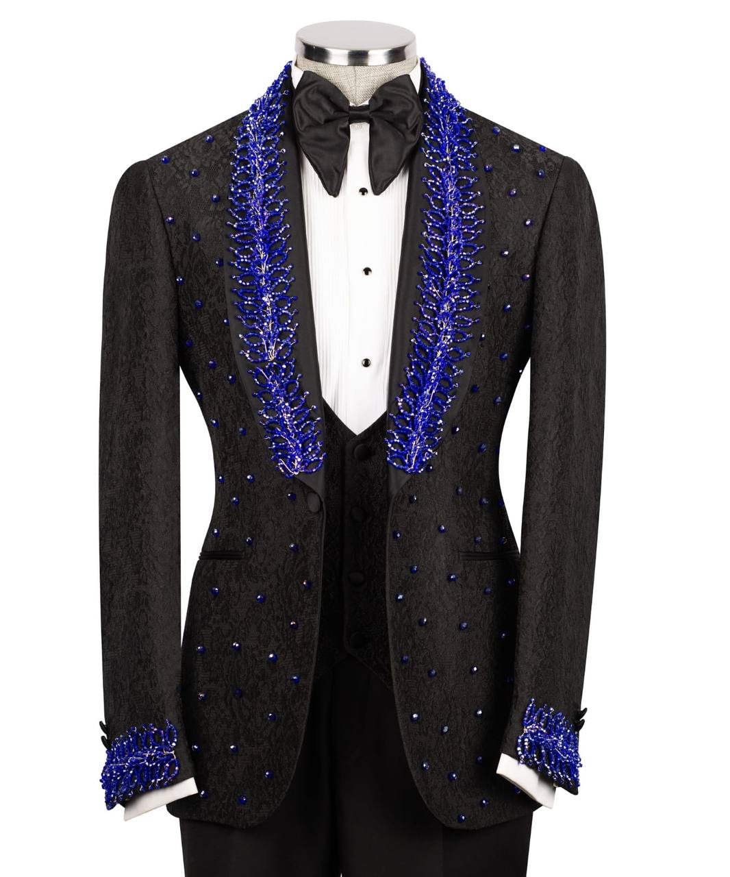 Exclusive Tuxedo With Stone Embellished