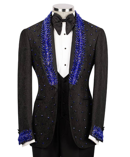 Exclusive Tuxedo With Stone Embellished
