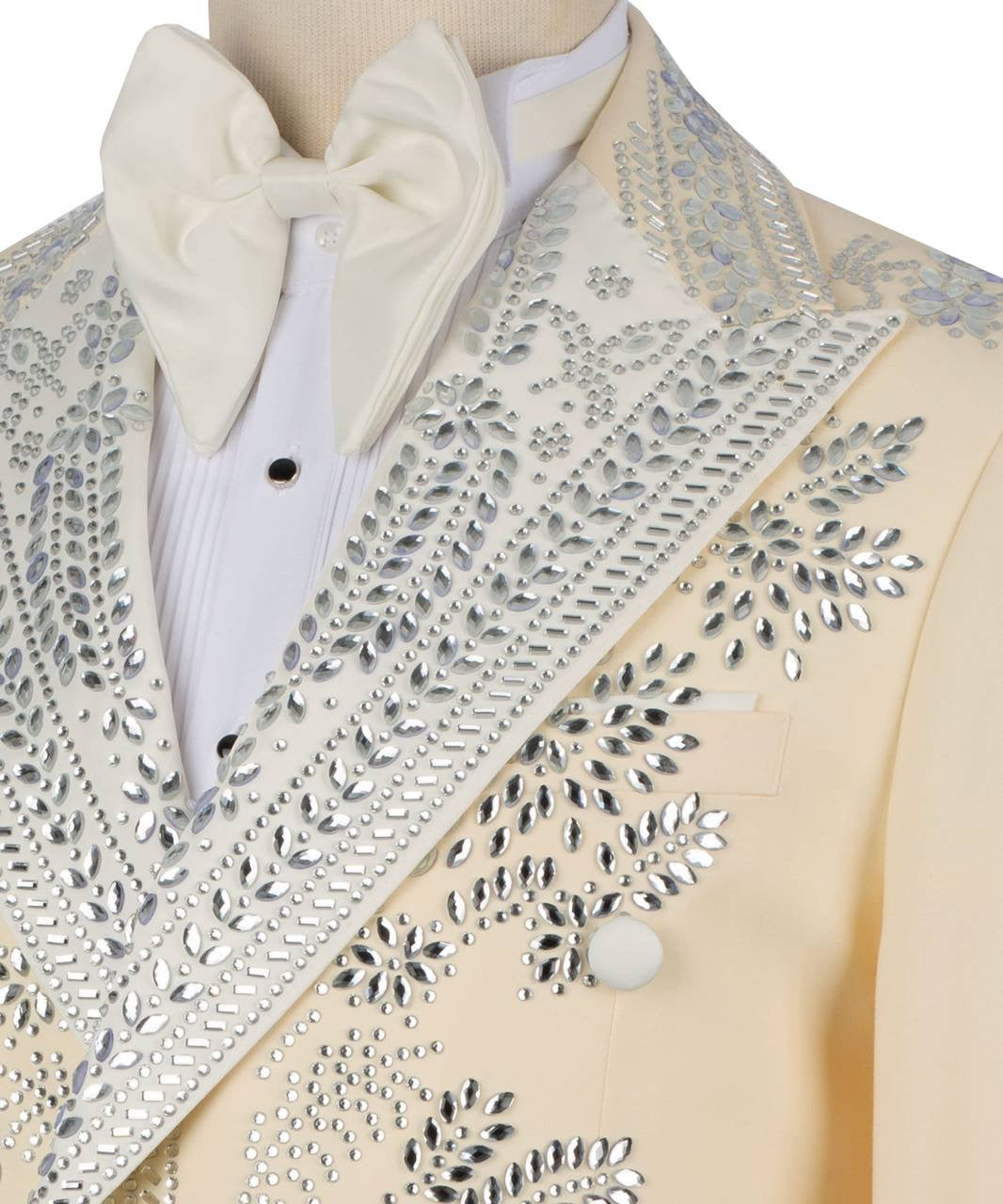 Double Breasted With Crystal Embroidered